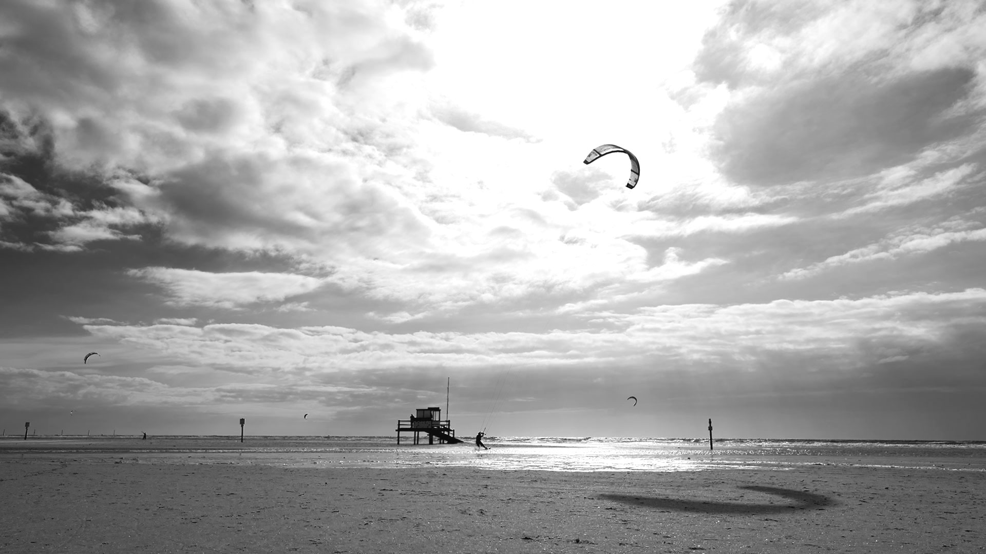 Kitesurfer St. Peter-Ording/ SH/ Deutschland